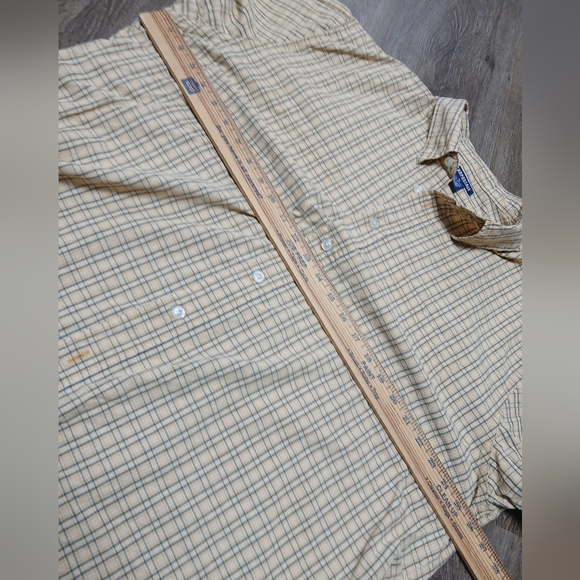 Aeropostale Men's Size X Large Beige Checkered Shirt - Picture 3 of 5